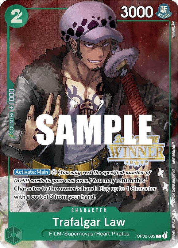 Trafalgar Law (Regional en línea 2023) [Ganador] [Tarjetas promocionales de One Piece] 