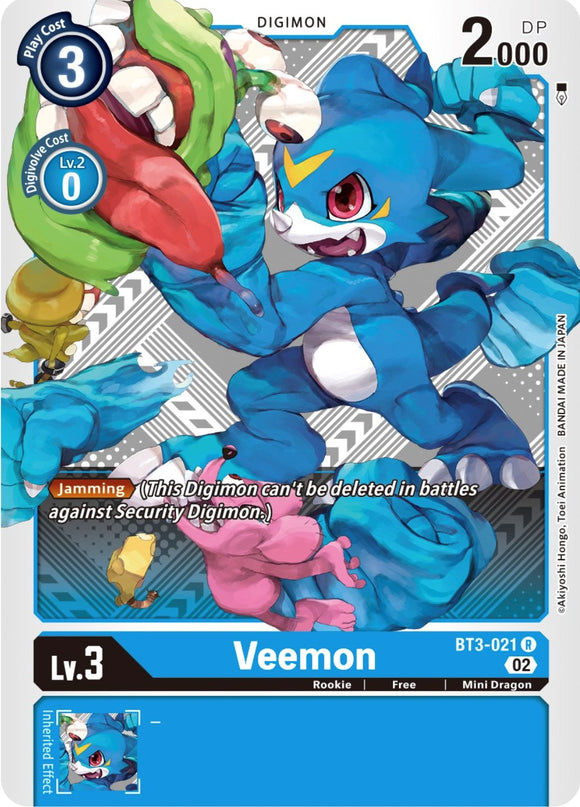 Veemon [BT3-021] (paquete ganador fase dimensional) [lanzamiento de promociones especiales] 
