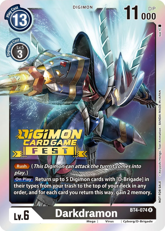 Darkdramon [BT4-074] (Digimon Card Game Fest 2022) [Grandes promociones de leyendas] 