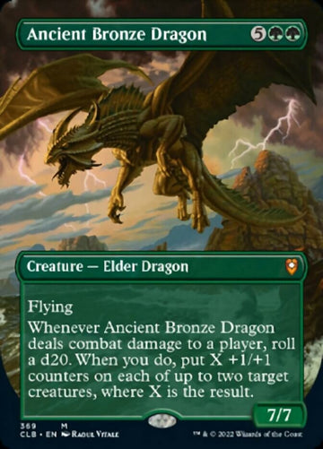 Dragón de bronce antiguo (arte alternativo sin bordes) [Commander Legends: Battle for Baldur's Gate] 