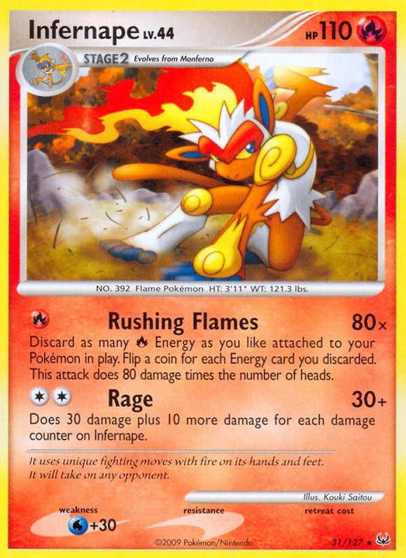 Infernape (31/127) [Platino: Conjunto básico] 