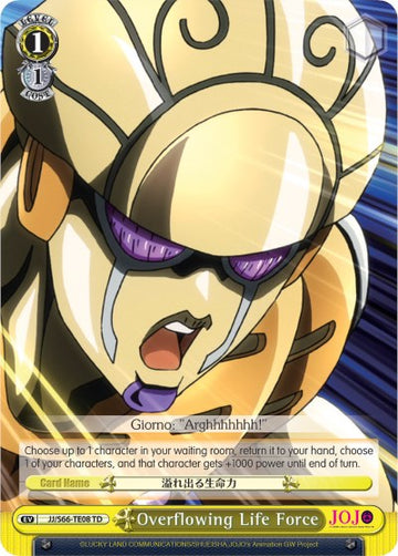 Overflowing Life Force (JJ/S66-TE08 TD) [JoJo's Bizarre Adventure: Golden Wind] - 0