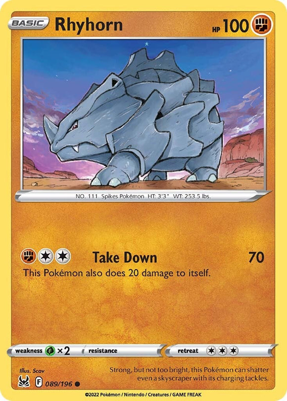 Rhyhorn (089/196) [Espada y escudo: origen perdido] 