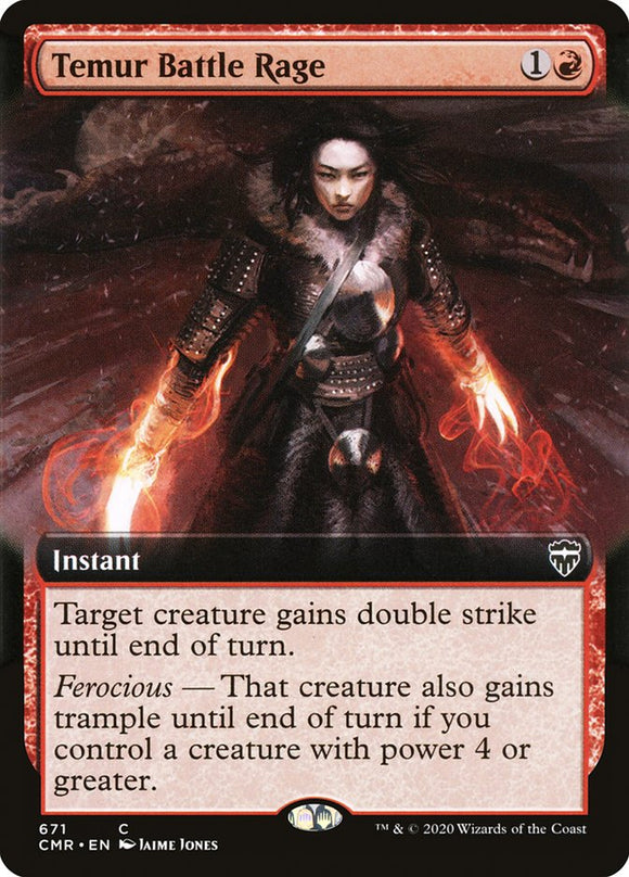 Furia de batalla de los temur (ilustración ampliada) [Commander Legends] 