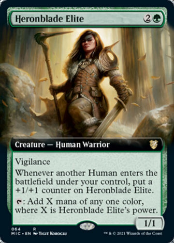 Élite de Heronblade (ilustración ampliada) [Comandante de Innistrad: Midnight Hunt] 