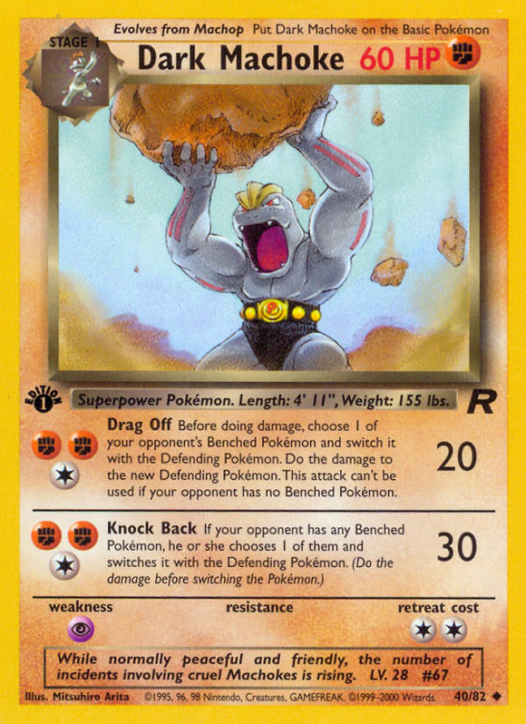 Machoke oscuro (40/82) [Equipo Rocket 1.ª edición] 