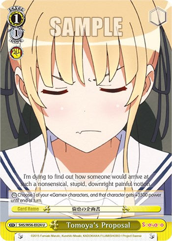La propuesta de Tomoya [Saekano: Cómo criar a una novia aburrida] 