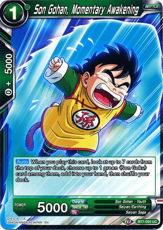 Son Gohan, despertar momentáneo (BT7-055) [El asalto de los Saiyans] 