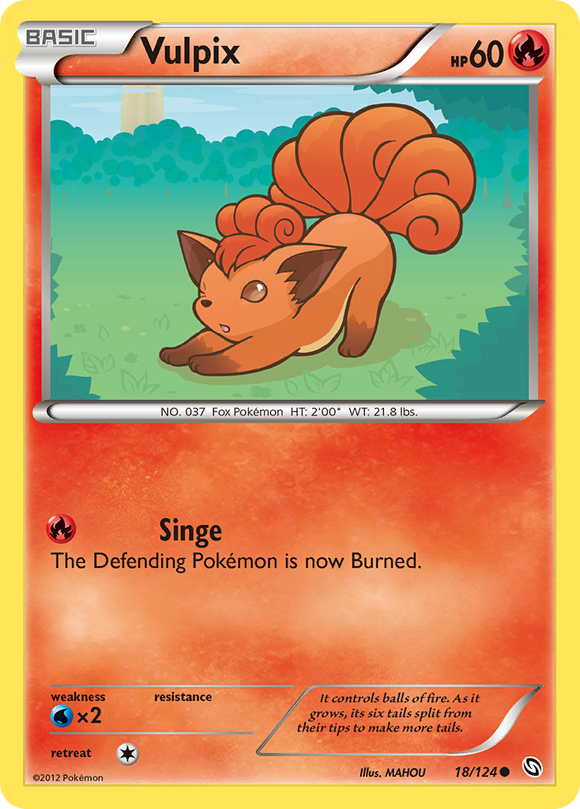 Vulpix (18/124) [Blanco y negro: Dragones exaltados] 