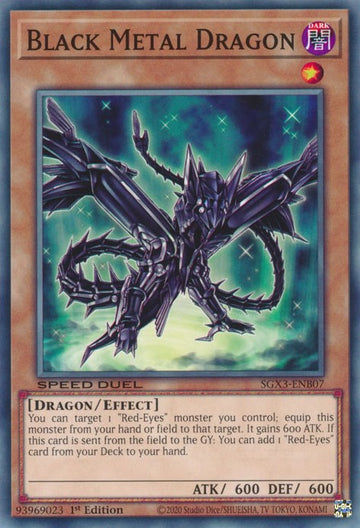 Dragón de metal negro [SGX3-ENB07] Común 
