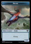Spirit (0010) // Drake Double-Sided Token [Commander Masters Tokens]-2