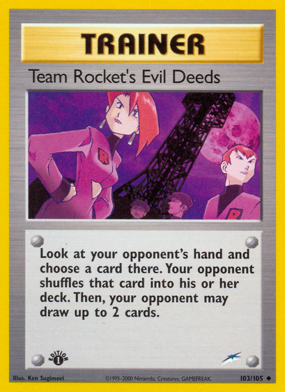 Las malas acciones del Equipo Rocket (103/105) [Neo Destiny 1.ª edición] 