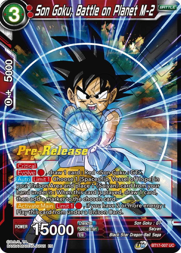 Son Goku, batalla en el planeta M-2 (BT17-007) [Promociones de prelanzamiento de Ultimate Squad] 