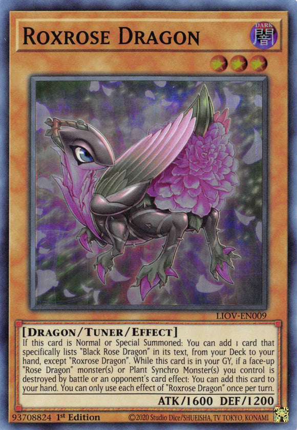 Dragón Roxrose [LIOV-EN009] Súper Raro 