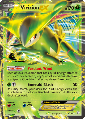 Virizion EX (9/101) [Blanco y negro: Explosión de plasma] 