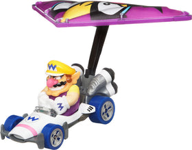 Hot Wheels Mario Kart Glider Wario Diecast Car (B-Dasher + Wario Wing)