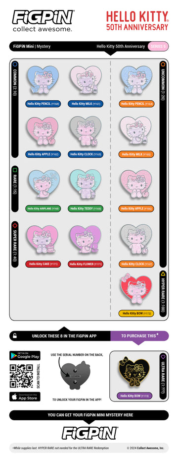 Hello Kitty 50th Anniversary Collectible Enamel Pin - Figpin Blind Box Series 5 - 0