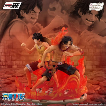 Bandai One Piece Ichibansho Ace and Luffy Dramatic Memories Revible Moment Figure - 0