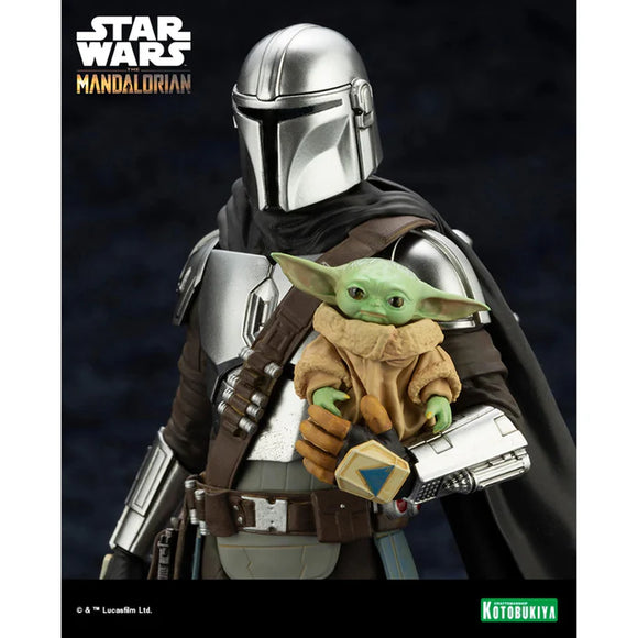Star Wars ArtFX The Mandalorian & Grogu with Beskar Staff Statue
