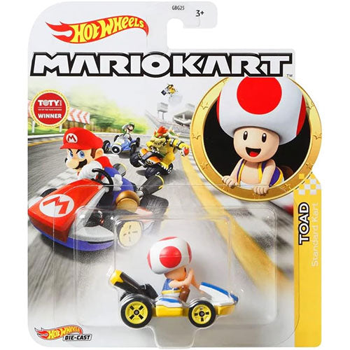 Hot Wheels Mario Kart Toad Diecast Car (Standard Kart)