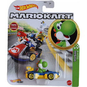 Mattel - Hot Wheels Die-Cast Car - Mario Kart Nintendo Collection - YOSHI (Mach 8)