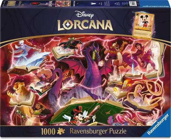 Adult puzzle 1000 pieces - Disney Lorcana TCG - Glimmers of the Realm: Ruby