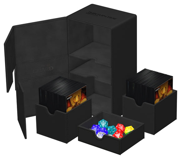 Ultimate Guard: Twin Flip'n'Tray 200+ Xenoskin - Black