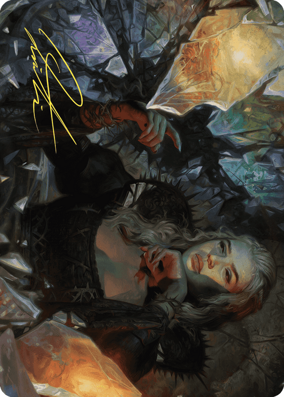 Tarjeta de arte Prisma profético (firma estampada en dorado) [Serie de arte Wilds of Eldraine] 