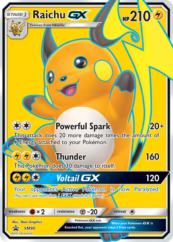 Raichu GX (SM90) [Sun &amp; Moon: promociones de Black Star] 