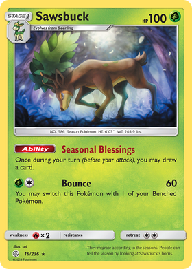 Sawsbuck (16/236) [Sol y Luna: Eclipse Cósmico] 