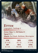 Tarjeta de arte de Ettin (firma estampada en dorado) [Serie de arte de Dungeons &amp; Dragons: Adventures in the Forgotten Realms] -2