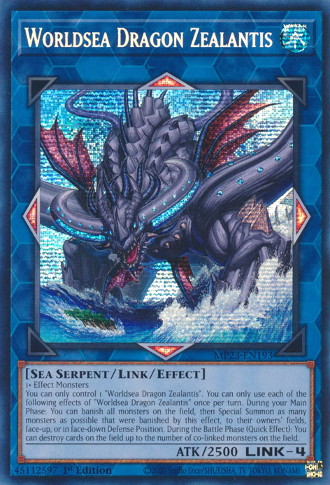 Dragón de los Mares del Mundo Zealantis [MP23-EN193] Prismático Secreto Raro 