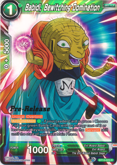 Babidi, dominación fascinante (BT13-075) [Promociones previas al lanzamiento de Supreme Rivalry] 