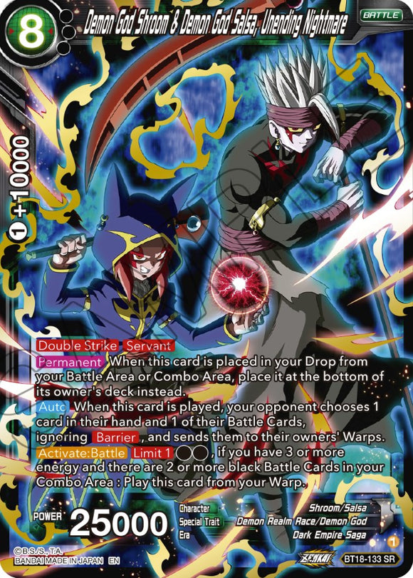 Dios Demonio Shroom y Dios Demonio Salsa, Pesadilla sin fin (BT18-133) [El amanecer de las Z-Legends] 