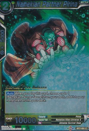 Pirina, la compañera de Namek (BT7-091_PR) [Promociones previas al lanzamiento de Assault of the Saiyans] 