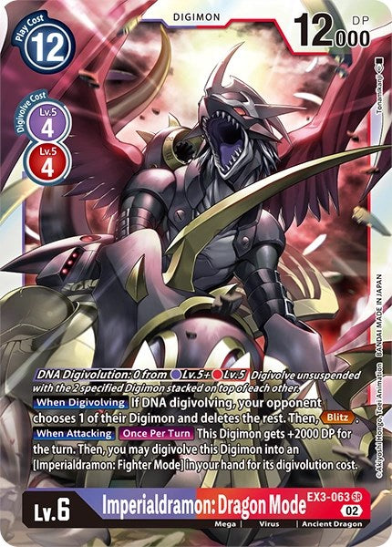 Imperialdramon: Modo Dragón [EX3-063] [Tarjetas del paquete de revisión] 