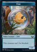 Fish // Wizard Double-Sided Token [Streets of New Capenna Tokens]-1