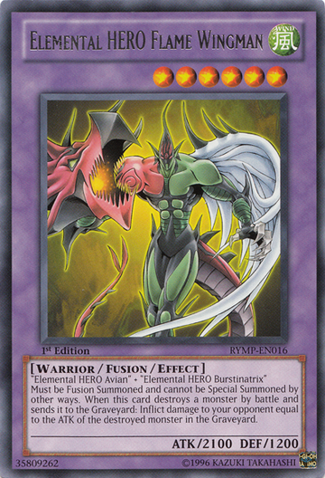 Elemental HERO Flame Wingman [RYMP-EN016] Raro 
