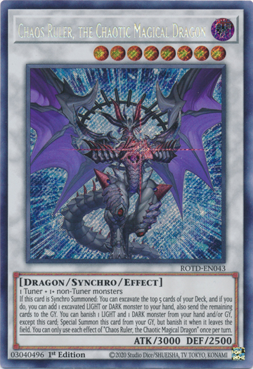 Chaos Ruler, el dragón mágico caótico [ROTD-EN043] Raro secreto 