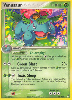 Venusaur (28/100) (Exclusivo del mazo temático) [EX: Guardianes de cristal] 
