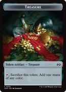 Treasure // Zombie Druid Double-Sided Token [Tarkir: Dragonstorm Tokens]-1