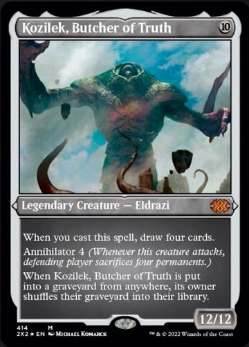 Kozilek, el carnicero de la verdad (grabado en papel metálico) [Double Masters 2022] 