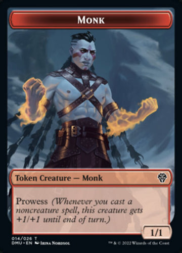 Bird (002) // Monk Double-Sided Token [Dominaria United Tokens] - 0