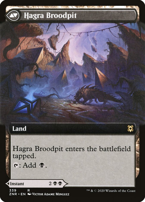 Hagra Mauling // Pozo de cría de Hagra (ilustración extendida) [Zendikar Rising] 