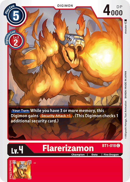Flarerizamon [BT1-018] [Lanzamiento de la versión especial Booster 1.0] 