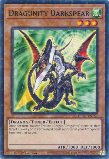 Dragunity Lanza Negra (Terminal de Duelo) [HAC1-EN152] Común 
