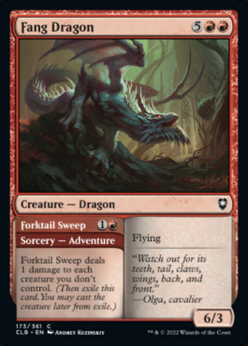 Dragón colmillo // Barrido de cola bifurcada [Commander Legends: Battle for Baldur's Gate] 