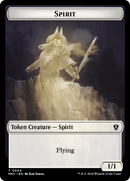 Spirit // Phyrexian Germ Double-Sided Token [Murders at Karlov Manor Commander Tokens]-1