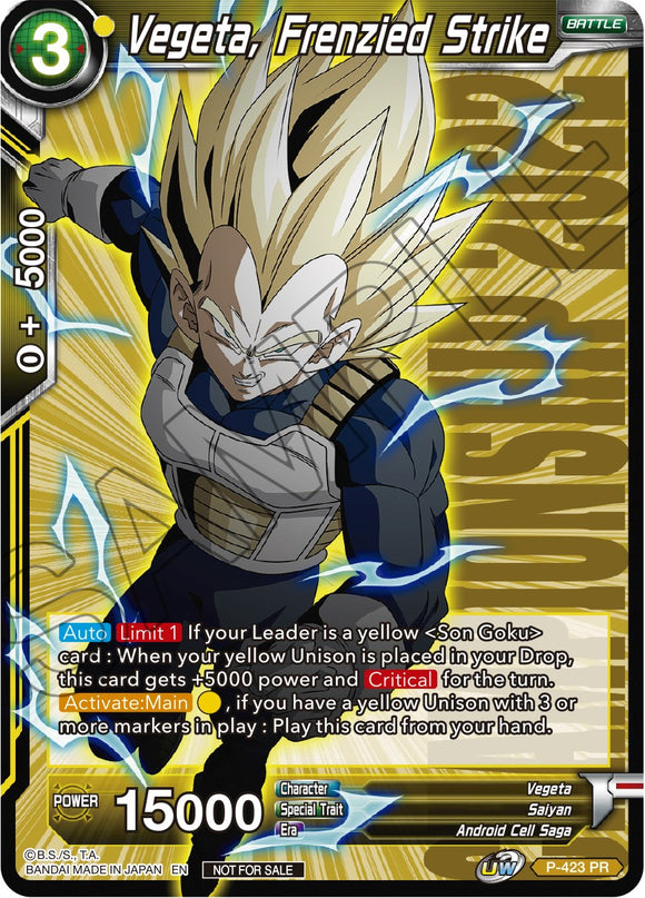 Vegeta, Golpe Frenético (Paquete de Campeonato 2022 Vol. 2) (P-423) [Cartas de Promoción] 
