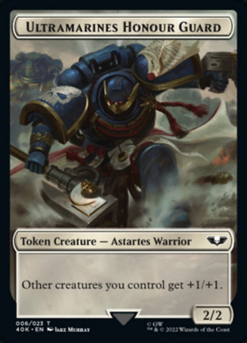Soldier (003) // Ultramarines Honour Guard Double-Sided Token (Surge Foil) [Warhammer 40,000 Tokens] - 0